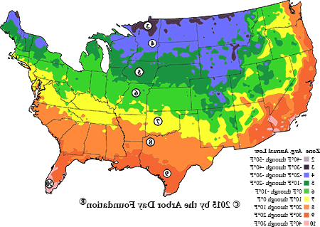 2015 Arborday.org Hardiness Zones